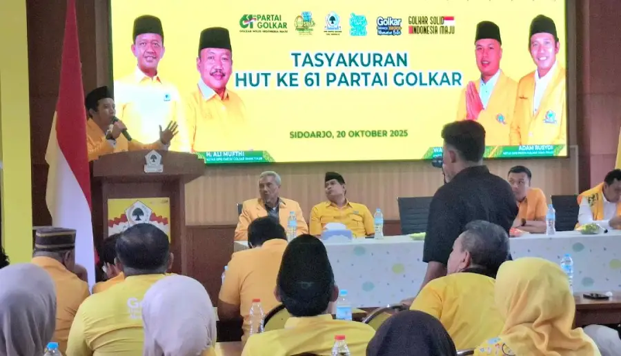 Kantor DPD Golkar Sidoarjo Dijadikan Rumah Aspirasi Rakyat Foto BeritaJatim.com