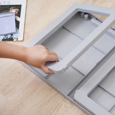 Gambar Odi Meja Laptop Lipat - Abu-Abu Muda