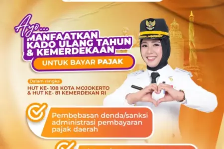 HUT ke-108 Kota Mojokerto, Pemkot Bebaskan Denda Pajak hingga Diskon BPHTB 50 Persen Foto BeritaJatim.com