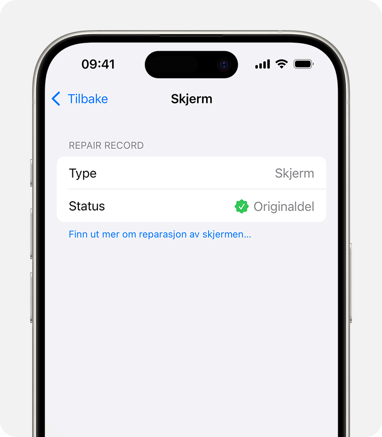 Informasjon for original Apple-skjerm