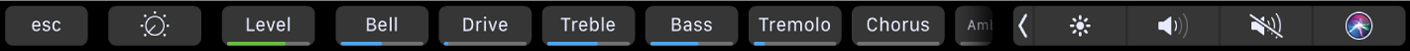 Die GarageBand-Touch Bar mit Smart Controls und Effekten für eine Spur
