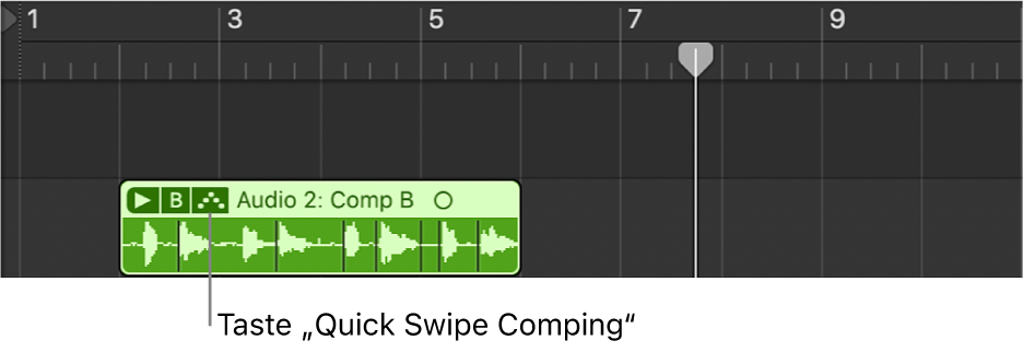 Abbildung. Taste „Quick Swipe Comping“.