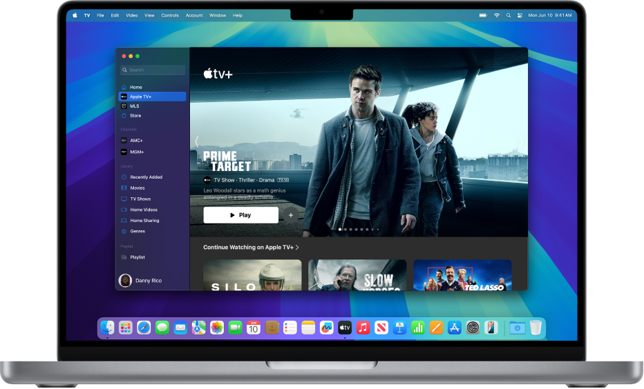La fenêtre de l’app Apple TV qui affiche Apple TV+.
