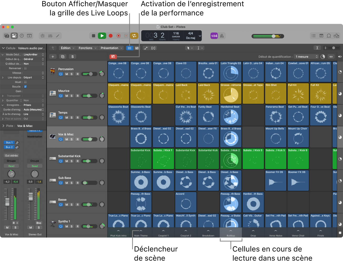 Figure. Grille des Live Loops.