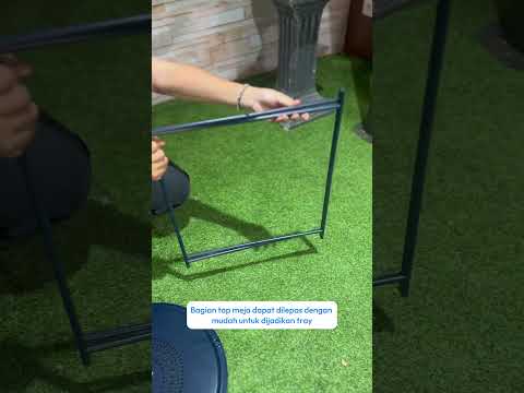 Gambar Soleil Meja Teras Dengan Tray - Biru Navy