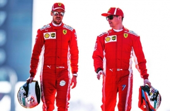 Kesalahan Strategi Tim, Sebastian Vettel Kesal dengan Kimi Raikkonen