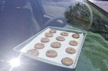 Musim Panas, Wanita Ini Memanggang Kue di Dalam Mobil