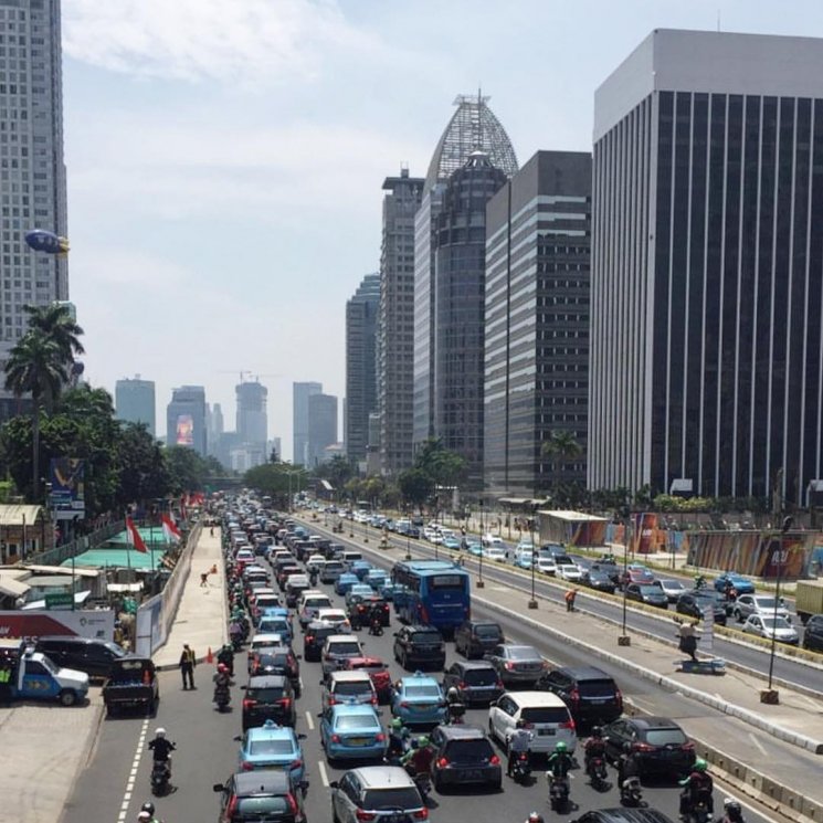 Kemacetan di Jakarta Bisa Jadi Spot Foto yang Instagrammable. (Instagram/jktinfo)