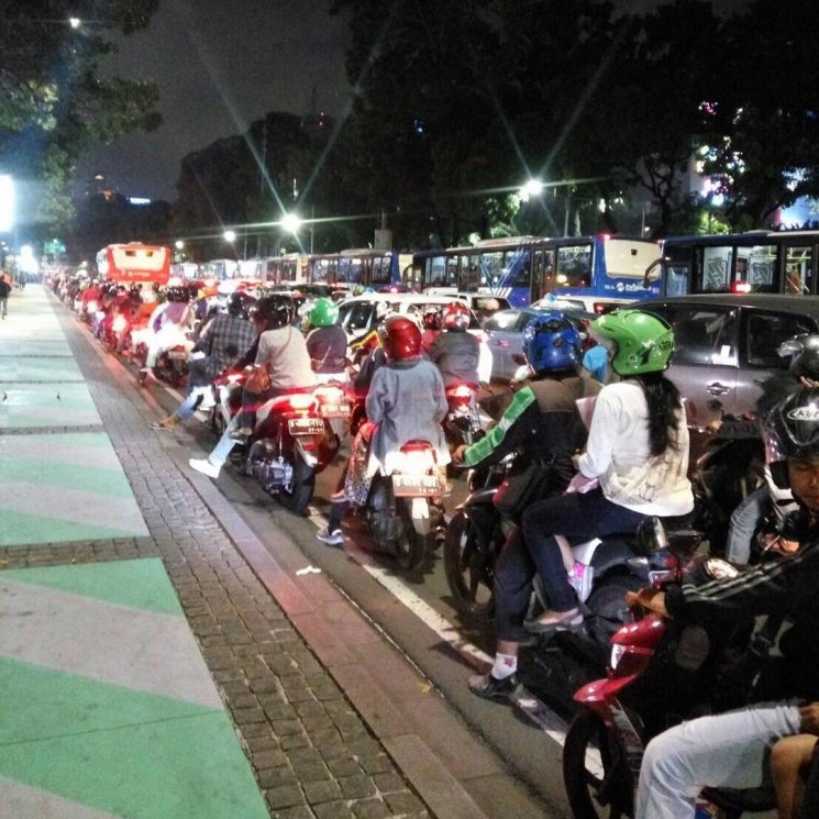 Kemacetan di Jakarta Bisa Jadi Spot Foto yang Instagrammable. (Instagram/jktinfo)