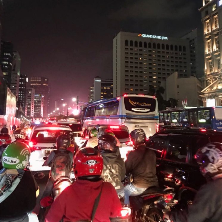 Kemacetan di Jakarta Bisa Jadi Spot Foto yang Instagrammable. (Instagram/jktinfo)