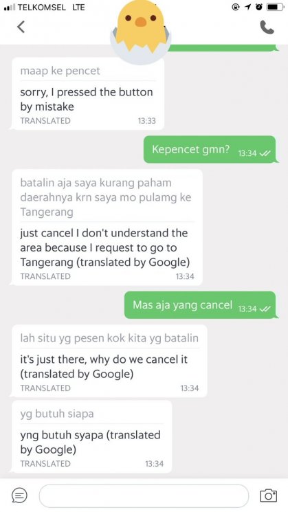 Kelakuan sopir ojol. (Twitter/@bettrawen)