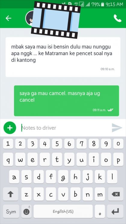 Kelakuan sopir ojol. (Twitter/@fikey_)