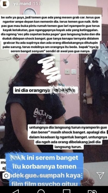 Curhat pelanggan taksol tentang pria misterius. (Twitter/danielakuhamil)