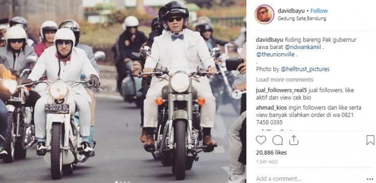 Ridwan Kamil dan David Naif (Instagram/@davidbayu)