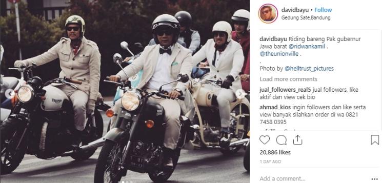 Ridwan Kamil dan David Naif (Instagram/@ridwankamil @davidbayu)