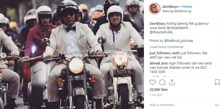 Ridwan Kamil dan David Naif (Instagram/@ridwankamil @davidbayu)