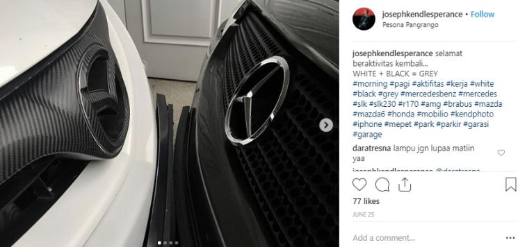 Mobil Desy Ratnasari. (Instagram/@josephkendlesperance)