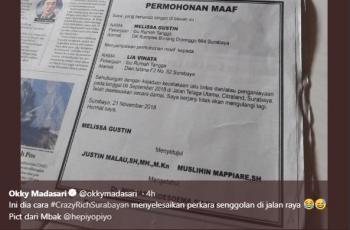 Lewat Koran, Begini Crazy Rich Surabayan Selesaikan Insiden di Jalan Raya