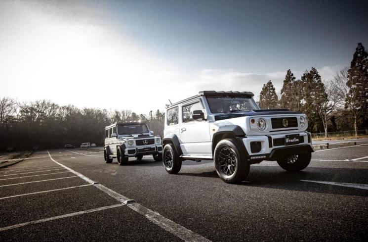 Suzuki Jimny hasil modifikasi jadi mirip Mercy. (autoevolution.com)