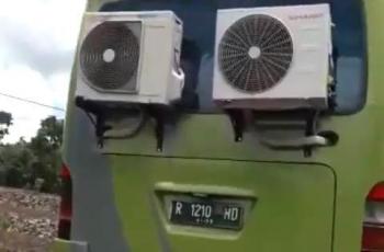 Auto Menggigil, Bus Kecil Ini Pasang Dua AC Rumah Sekaligus