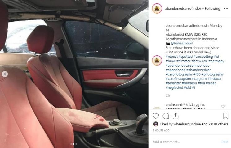 Ditinggal 5 Tahun di Bengkel, Kondisi BMW Seri 3 Ini Bikin Nggak Tega. (Instagram/abandonedcarsofindonesia)
