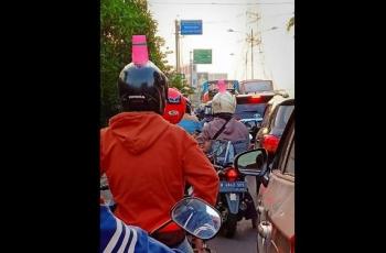 Unik, Aksesori Helm Pemudik Sepeda Motor Ini Fungsinya Bikin Penasaran