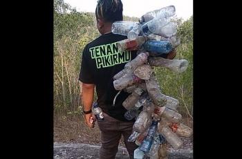Segini Banyaknya, Pemotor Trail Angkut Sampah Plastik Dari Hutan