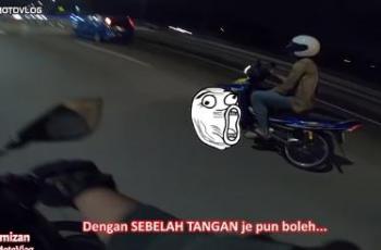 Duh, Dengan Santuynya Jupiter Z Sukses Libas MX King yang Lagi Ngebut