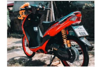 Yamaha Mio Lama Tampil Gaya, Cangkok Serat Karbon Plus Part Mewah