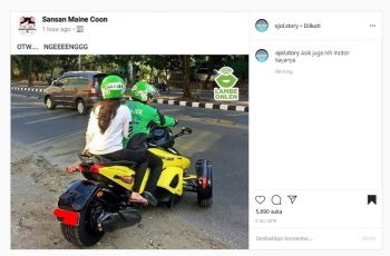Potret Ojol Pakai Can-Am, Moge Roda Tiga Buat 'Narik' Cuy!
