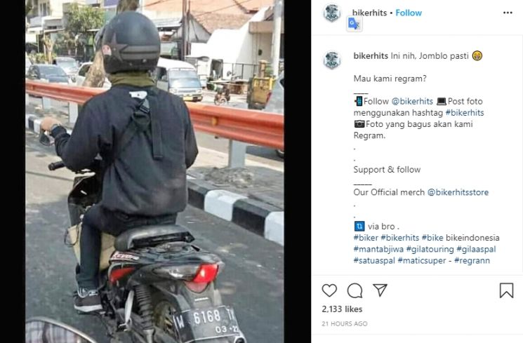 Honda Revo dukung kampanye social distancing (Instagram/bikerhits)
