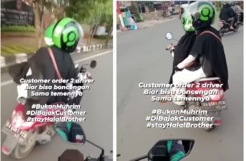 Dalih Bukan Muhrim, Wanita Berjilbab Pesan Ojol 2 Sekaligus dan Bajak Motor